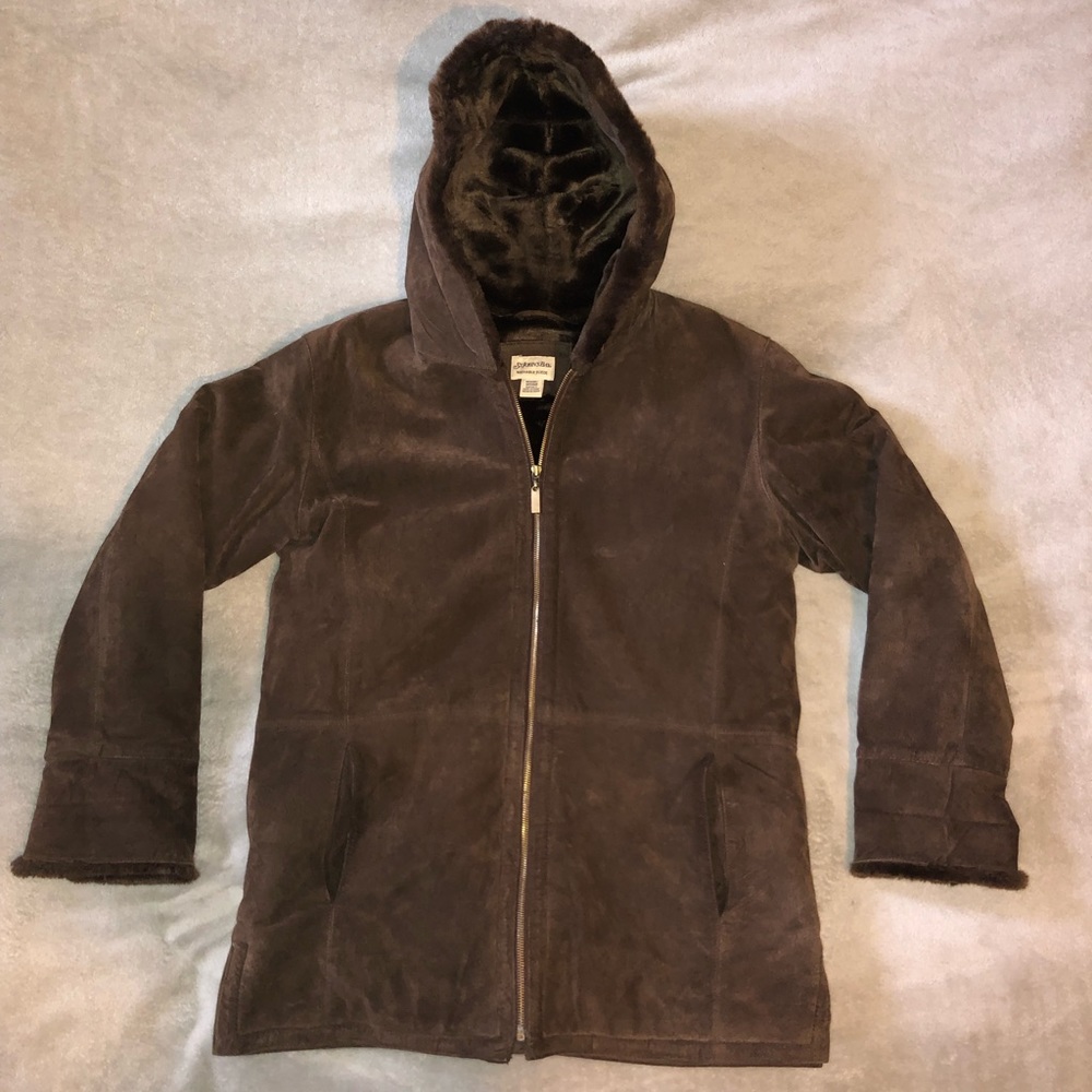 Suede and fur lined jacket